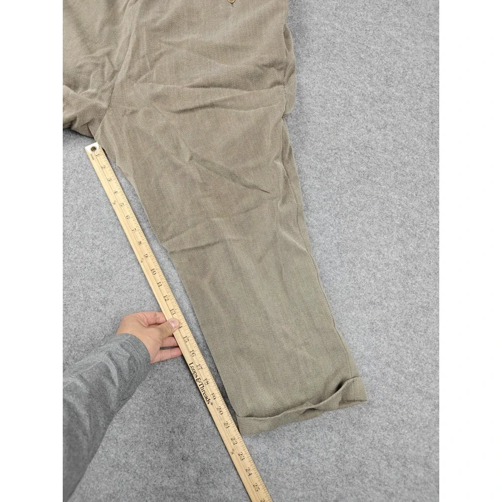 Ermenegildo Zegna Pants Mens 40 Beige Wool Pleated‎ Dress Classic Fit Trousers